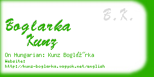 boglarka kunz business card